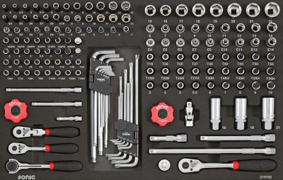 Metric Socket Set 1/4 3/8 1/2, 111-PCS - MEDIUM SFS - Sonic Tools