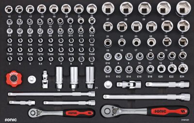 3/8 and 1/2" socket set