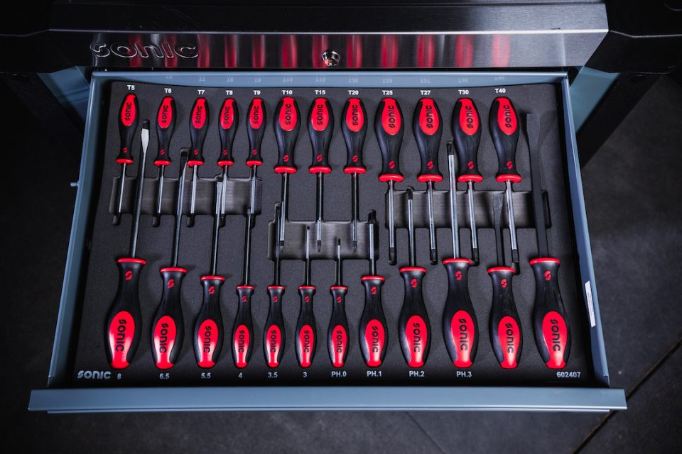 357pc toolbox - drawer 1, screwdrivers