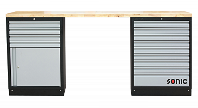 MSS 26"/34" 9 drawers and cabinet with door with wooden top blade