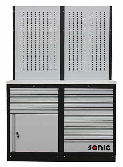 MSS 26" 9 drawers with stainless steel top blade, cabinet, door and hangar board