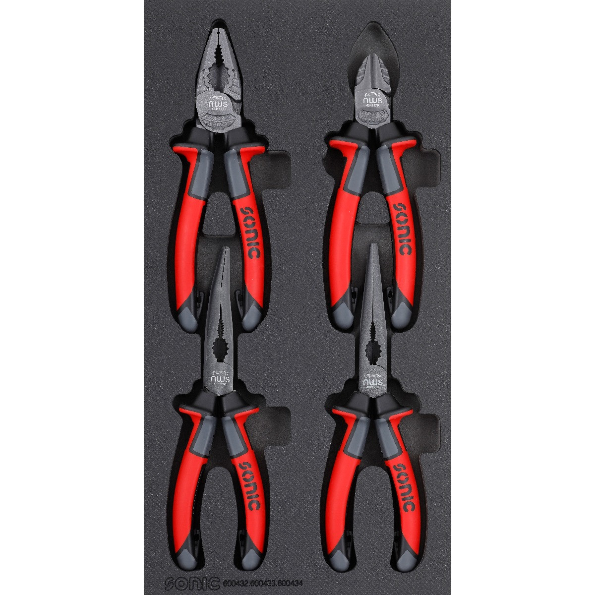 4 Piece Pliers Set by KT Pro Tools