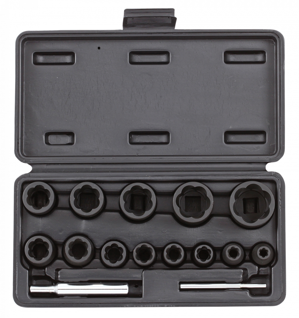 Spiral Socket Set 1/4"& 1/2", 15 pcs. Sonic Tools