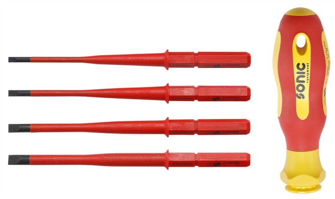 slotted exchangeable bits with screwdriver