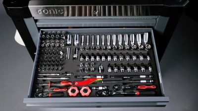 socket set in toolbox