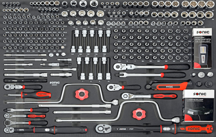 influenza Gom Het formulier 1/4" & 3/8" Socket Set, 265-PCS - XD - Sonic Tools