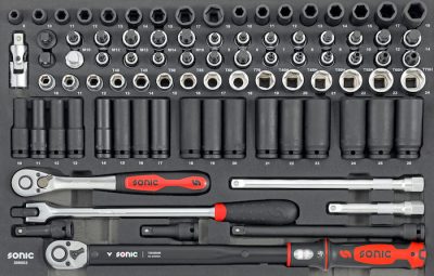 Metric Socket Set 1/4 3/8 1/2, 111-PCS - MEDIUM SFS - Sonic Tools