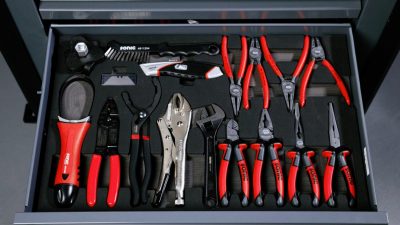 plier set in toolbox