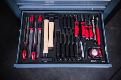 chisel, plier, hammer set